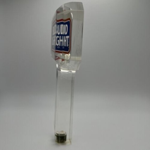 Vintage Bud Light Beer Tap Keg Handle Clear Acrylic - Picture 6 of 12